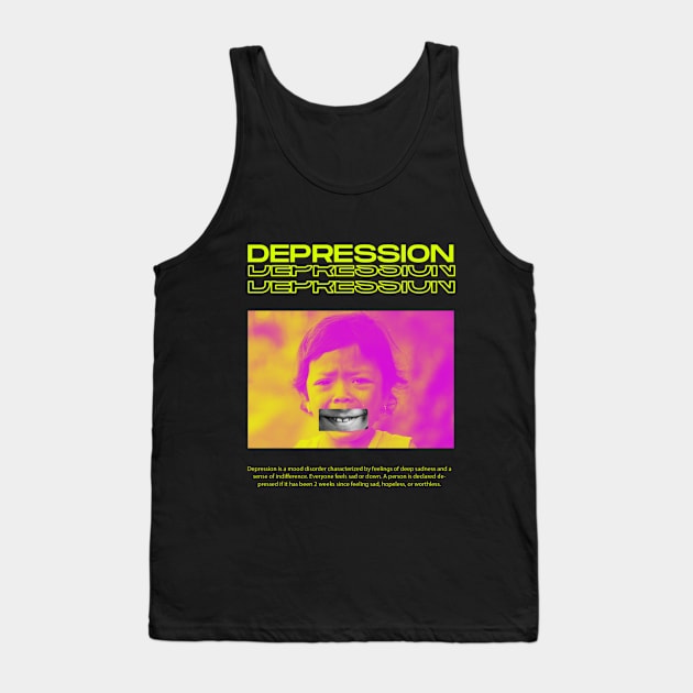 Streetwear Depression Tank Top by Angga distro